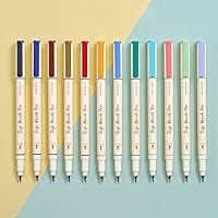 Arteza Dual Tip Brush Pens, 12 Pastel Colors, Watercolor Calligraphy Markers, Nylon Brush and Fine Tip, Water-Based Ink, for Illustration, Lettering