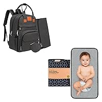 KeaBabies Diaper Bag Backpack and Portable Diaper Changing Pad - Baby Diaper Bag, Waterproof Baby Changing Pad, Large Baby Diaper Bags for Baby Boy, Girl