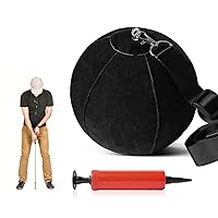 FINGER TEN Golf Smart Ball Training Aid Impact Inflatable Balls with Air Pump Adjustable Lanyard Assist Teaching Posture Correction Trainer Aids for Men Women Beginner Golfer