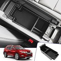 Center Console Organizer Compatible with 2021 2022 2023 2024 Nissan Rogue Storage Box Organizer Armrest Insert Storage Tray Accessories (ABS Silica Gel.Not fit ROGUE SPORT)