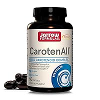 Jarrow Formulas CarotenAll - 60 Softgels - Supplement Provides Seven Major Carotenoids Found in Fruits & Vegetables to Support Cardiovascular & Vision Health - Up to 60 Servings (Pack fo 1)
