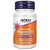 Supplements, Vitamin D-3 5,000 IU, Natural Mint Flavor, Structural Support*, 120 Chewables