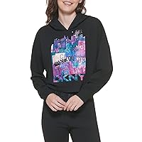 DKNY Women's Graffiti Hoodie Comfy Sportswear Sweatshirt