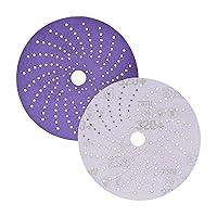 3M Cubitron II Hookit Clean Sanding Abrasive Disc 31483, 6 in, 320+ Grade, Pack of 50 Discs, Virtually Dust-Free, High Performance, Long Lasting, Multi-Hole Pattern, Feather Edging, Stock Removal