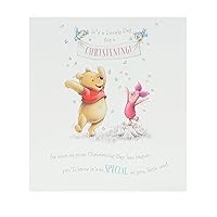 Cute Christening Greeting Card - Winnie the Pooh Christening Card - Disney Christening Card - Christening Congratulations Card - Christening Card for Boy - Christening Card for Girl