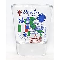 Italy EU Series Landmarks and Icons Collage Shot Glass