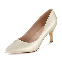 CUSHIONAIRE Women's Halsey Dress Pump with +Comfort, Wide Widths Available