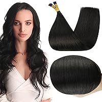 Itip Human Hair Extensions 22 Inch I Tip Straight Hair Extensions Off Black Pre Bonded Hair Extensions Stick Tips Hair Extensions 40 Garms 50 Strands Cold Fusion Hair Extensions