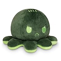 TeeTurtle - The Original Reversible Octopus Plushie - Cactus + Succulent - Cute Sensory Fidget Stuffed Animals That Show Your Mood 4x4x3