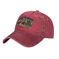 Wildlife Hunting Deer Bear Elk Print Trucker Sports Hat Soccer Hat Adjustable Baseball Caps Hats Casual Hat Sun Cap