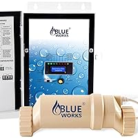 BLUE WORKS Saltwater Generator Chlorinator BLH30 for 25K Gallons Pool with Flow Switch and Salt Cell