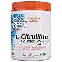 Doctor's Best L-Citrulline Powder, Helps Improve Circulation & Muscle Maintenance, Non-GMO, Vegan, Gluten Free, Soy Free, 200g