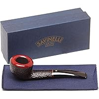 Savinelli Roma - Rome Inspired Briar Wood Tobacco Pipes, Hand Crafted & Unique Tobacco Pipe, Traditional Wood Pipe From Italy (316 KS)