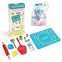 Pasta & Pizza Party! - Beginner's Pasta & Pizza Making Gift Set for Children + Bonus Storage Tote! - and Online Virtual Class Tutorials! from Makers of Pancake Party