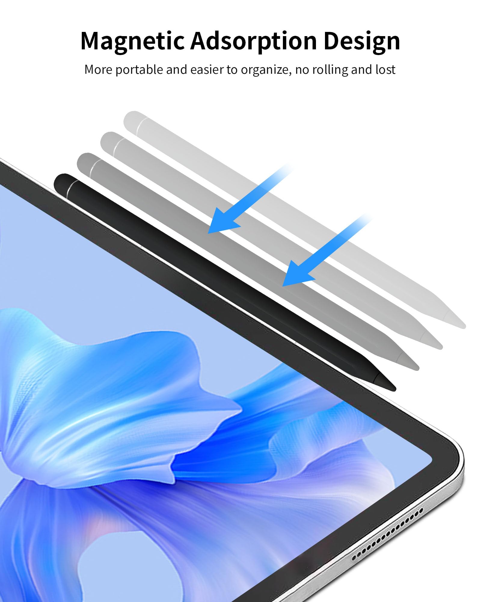 Stylus Pen for iPad, Fast Charging Apple iPad Pencil with Palm Rejection, Tilt Sensitivity, Work for 2018-2022 iPad Air 3/4/5, iPad Mini 5/6, iPad 6/7/8/9/10, iPad Pro 11