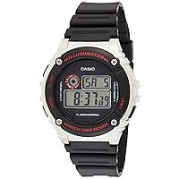 Casio Watch with Japanese Quartz Movement Unisex W-216H-1C 44 mm