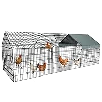 PawGiant Chicken Coop Chicken Run Pen for Yard with Cover 130