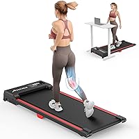 Walking Pad, Rockvale Under Desk Treadmill for Home Office, Portable Mini Treadmill with Remote Control, 2.5 HP Walking Jogging Machine in LED Display, 265 lbs Weight Capacity, Free Installation