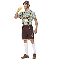 frawirshau Men's Bavarian Costume Adult Oktoberfest Outfit German Costumes Beer Festival Costume