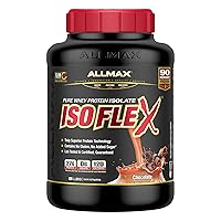 ALLMAX Nutrition - ISOFLEX Whey Protein Powder, Whey Protein Isolate, 27g Protein, Chocolate, 5 Pound