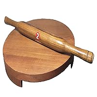 Chakala Belan Polpat Belan wooden Chapati Maker Circular Board with Rolling Pin Set Wooden Circular Board Hand Made Woodn Chakala Belan
