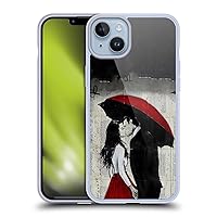 Head Case Designs Officially Licensed LouiJoverArt A New Kiss Red Ink Soft Gel Case Compatible with Apple iPhone 14 Plus and Compatible with MagSafe Accessories