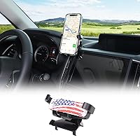 Car Phone Mount Fit for Subaru Forester 2019-2024/XV 2018-2021, Center Console Air Outlet Cell Phone Holder, Handsfree Air Vent Phone Stand, American Flag Telescopic Arm Holder-C Style