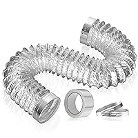 Extra Thick Heavy Duty 4 inch 10FT Dryer Vent Hose, Flexible Insulated Duct Hose, (6-ply) Aluminum Foil HVAC Ducting Kit with 2 Clamps and 1 Tape