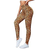 FITTOO Women's Print Ruched Booty Leggings Butt Lifting Yoga Pants for Workout Wear