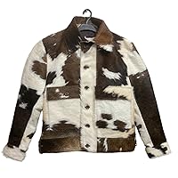 Soft and Fluffy Real Cowhide Leather Jacket Unique Hair On Design Gift for Husband or Boyfriend