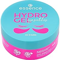 essence | Hydro Gel Eye Patches | 30 Pairs Infused with Hyaluronic Acid & Vitamin C | Moisturizing & Brightening | Vegan & Cruelty Free