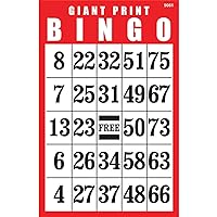Giant Print Bingo Card- Red