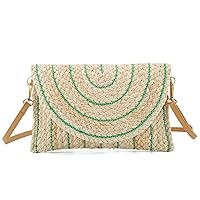 SUKUTU Women Straw Clutch Bag Summer Beach Handwoven Envelope Wallet Crossbody Handbags