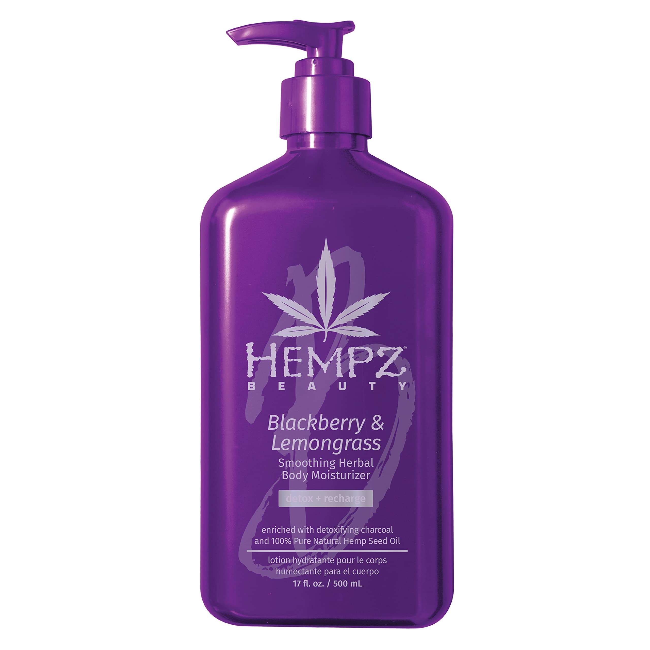 Hempz Body Lotion - Blackberry & Lemongrass  Daily Moisturizing Cream, Shea Butter Hand and Body Moisturizer - Hemp Lotion - Skin Care Products, Hemp Seed Oil - 17 oz.