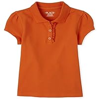 The Children's Place Girls' Short Sleeve Ruffle Pique Polo