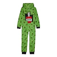 Minecraft Pajamas for Boys Creeper Costume Blanket Footless PJ Sleeper (Medium 8) Green