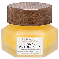 Farmacy Honey Potion Plus Facial Mask with Ceramides & Panthenol - Antioxidant Rich Hydrating Face Mask - Moisturizing Skin Care Facial Mask 50G