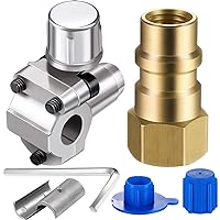 Bullet Piercing Valve Kit with Dust Cap Converts R12 to R134A Fit 7/16 Inch Low Side Port BPV-31 Bullet Piercing Tap Valve Compatible with AP4502525, BPV31D, GPV14, GPV31, GPV38, GPV56, MPV31 (1)