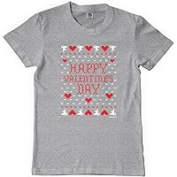 Threadrock Little Girls' Happy Valentine's Day (Ugly Sweater) Toddler T-Shirt