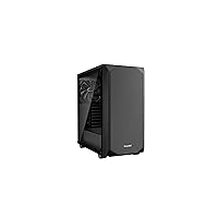 be quiet! Pure Base 500 ATX Midi Tower PC Case | Tempered Glass Window | Two Pre-Installed Low Noise Cooling Fans | Black | BGW34
