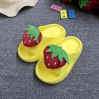 Slippers Girls Boys Fruit Kids Soft Slide Sandals Non-Slip Bath Shower Beach Pool Water Shoes, Summer Comfortable Platform hower Sandals
