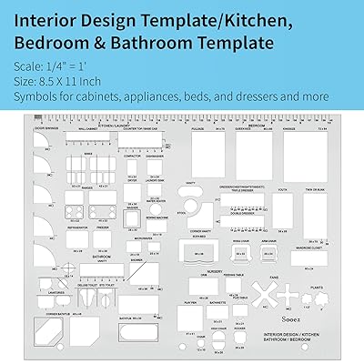 Sooez Architectural Templates, House Plan Template, Interior Design  Template, Furniture Template, Drawing Template Kit, Drafting Tools and  Supplies