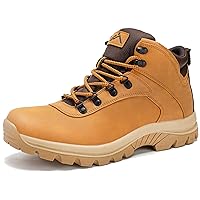 CC-Los Men's Waterproof Hiking Boots Mid-top Boots Lightweight Non-slip High-Traction Grip 7.5-14