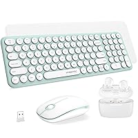 XTREMTEC 2.4G Compact Slim Wireless Keyboard and Mouse Combo,Noise Cancelling Bluetooth Headphones with Mic