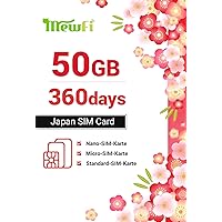 Japan Rakuten Prepaid SIM Card 360 Days 50 GB, 3 in 1 Data Only SIM Card, Plug&Play, APN Setup is Necessary (360 Days 50 GB)