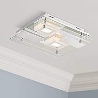 Possini Euro Design Reese Modern Close to Ceiling Light Flush Mount Fixture 13 1/2