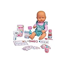 Nenuco are You Sick Soft Doll with Thermometer, Medicine with Spoon, Vaccine, Colored Band-Aids, Spray Bottle, 14