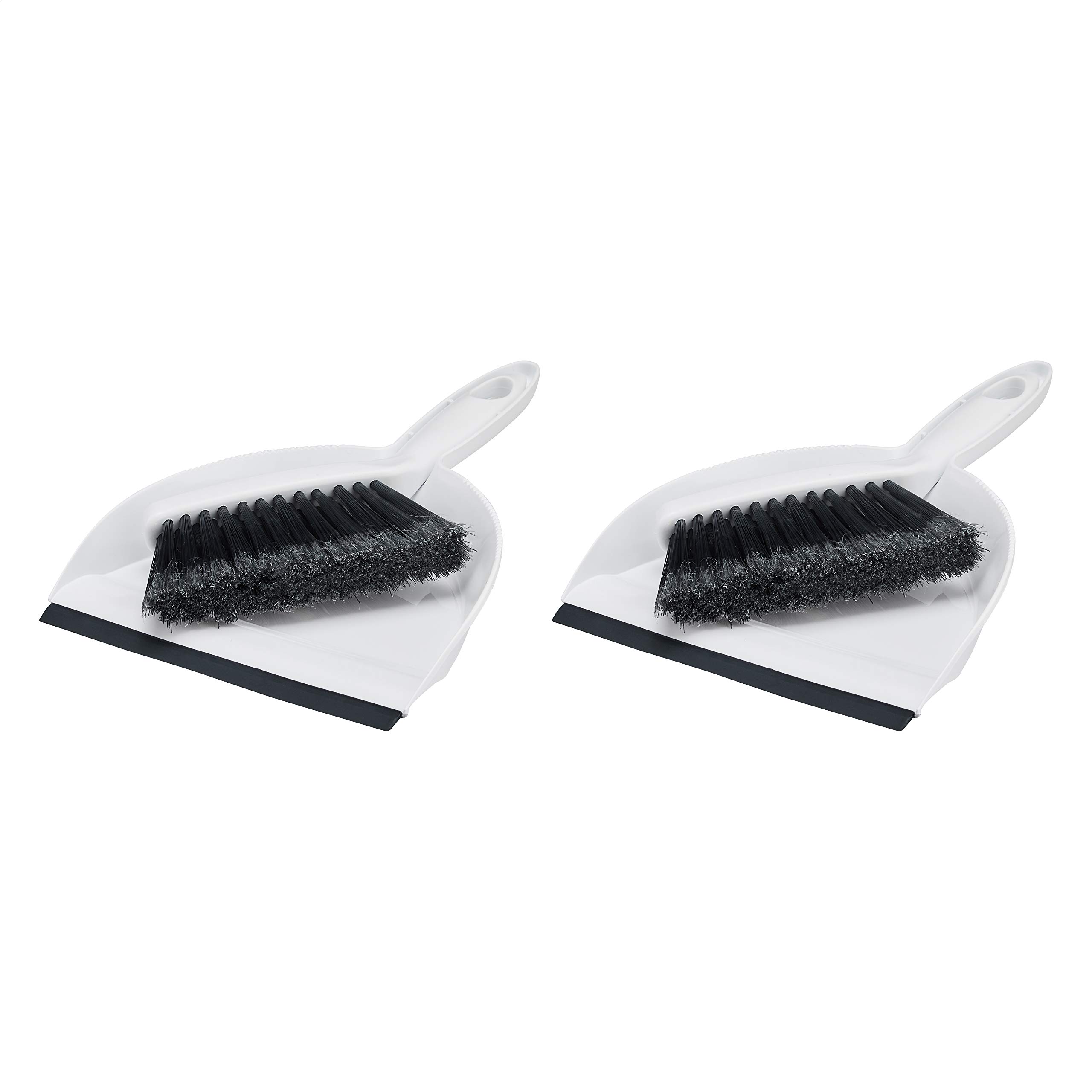 AmazonCommercial Mini Brush and Dustpan Set, Pack of 2, Gray