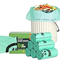 AYOTEE 150 Count Compostable Trash Bags 1.2 Gallon Small Trash Bags, Small Compost Bags for Countertop Bin, Unscented Biodegradable Trash Bags Small Garbage Bags for Bathroom Home Kitchen Office