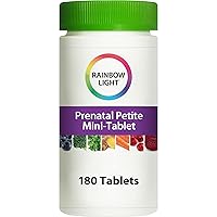 Prenatal Petite Mini-Tab Multivitamin Plus Superfoods & Probiotics - Organic Daily Vitamin and Mineral Supplement for Mom & Baby, Folate, Iron, Gluten-Free, Vegetarian - 180 Mini-Tablets